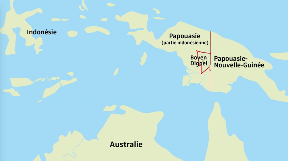 Carte de la Papouasie