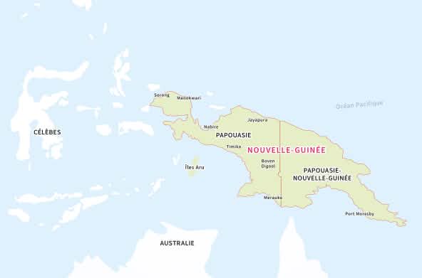 Carte de la Nouvelle-Guinée
