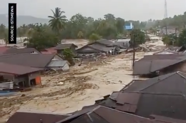 Inondations dans un village, novembre 2025