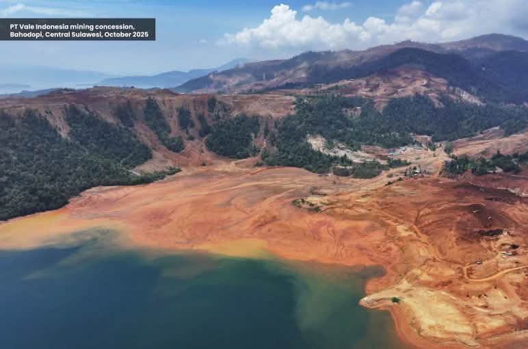 Photo prise par drone d’une mine de nickel