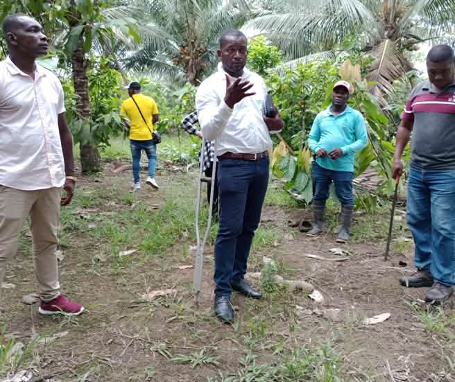 Luis Quintero, président de la commune de Barranquilla de San Javier, ainsi que d’autres habitants affectés par l’expansion des plantations de palmier à huile dans la région et criminalisés par l’entreprise "Energy & Palma" et l’État