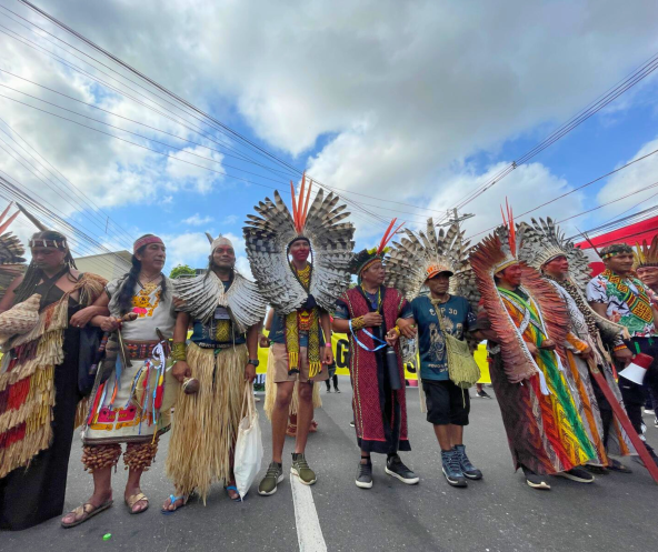 Manifestation d’indigènes au Brésil