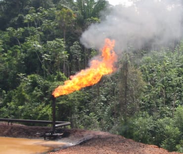 Destruction de l'environnement causée par un forage pétrolier en Équateur