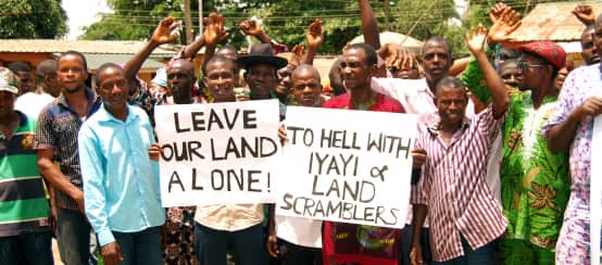 Manifestation contre Okomu Oil Palm Oil au Nigeria