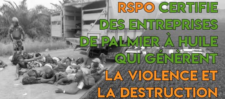 RSPO certifie des entreprises de palmier à huile qui génèrent la violence et la destruction dans les communautés