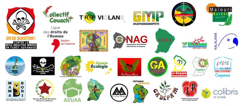 Logos des associations du Collectif Or de question et de celles le soutenant