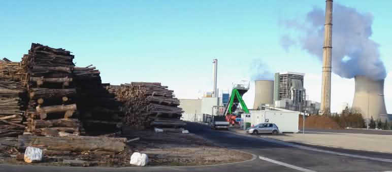 1 million de m3 bois doivent être brûlés à terme dans la centrale à biomasse d'Uniper à Gardanne Centrale à biomasse d’Uniper (ex E.On) à Gardanne