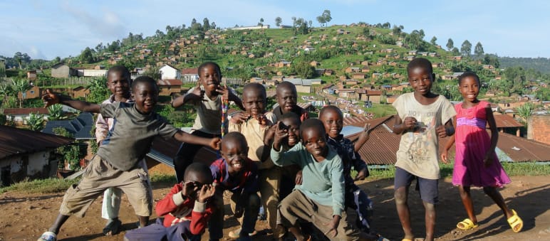 Enfants de la commune de Kanyabayonga à l’est de la RDC