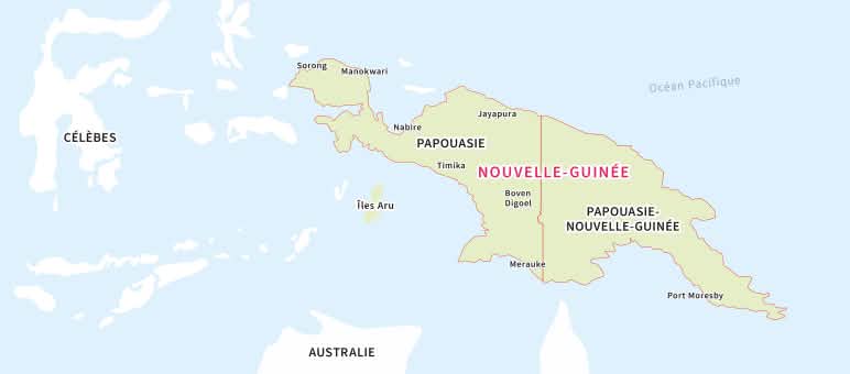 Carte de la Nouvelle-Guinée