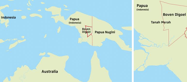 Carte de la Papouasie