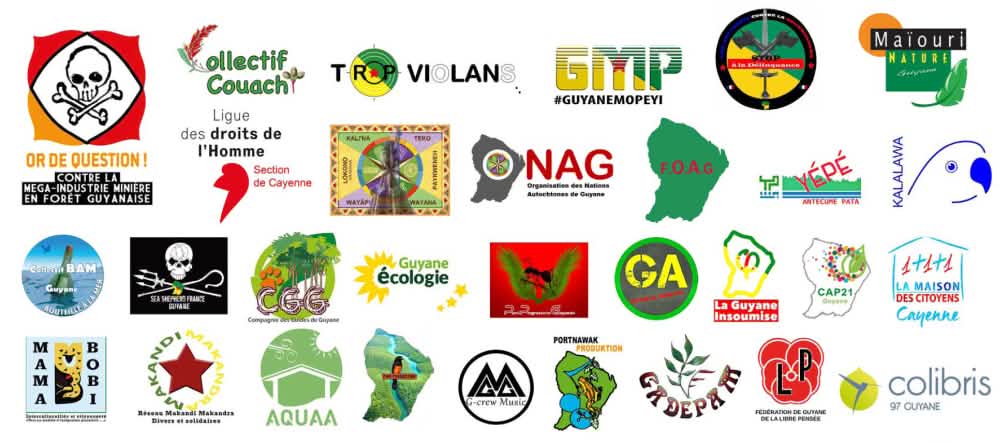 Logos des associations du Collectif Or de question et de celles le soutenant