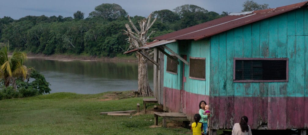 Enfants murui riverains du río Caquetá, Colombie