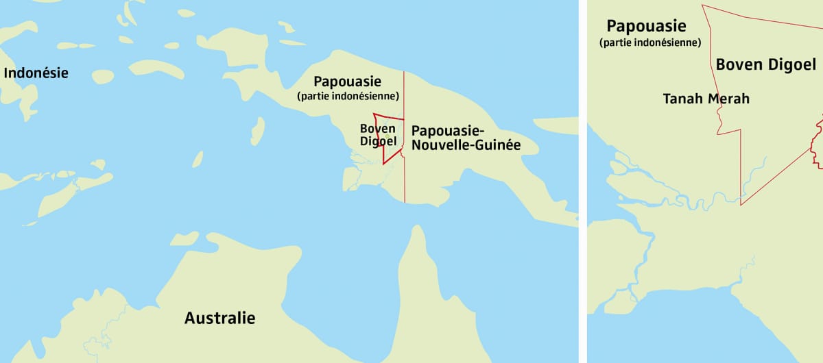 Carte de la Papouasie