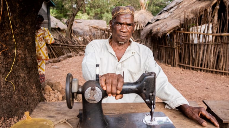 Tailleur à Hamdallaye, Guinée