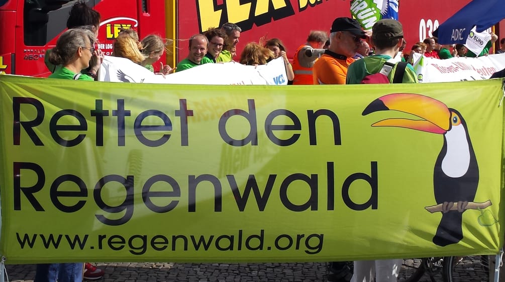 Wir setzen uns mit vielen Mitteln für den Schutz der Regenwälder ein