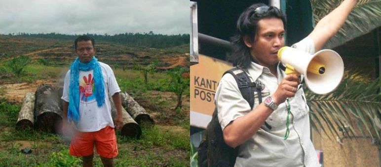 Nordin de Save Our Borneo et Feri de Perkumpulan Hijau Nordin (Save Our Borneo) à gauche, Feri Irawan (Perkumpulan Hijau) à droite
