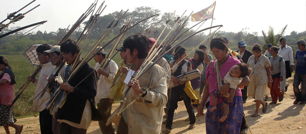 Marche des indiens vers La Paz