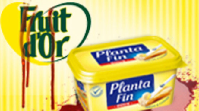 L'huile de palme contenue dans les margarines Fruit d'Or et Planta Fin est synonyme de déforestation et violence contre les populations