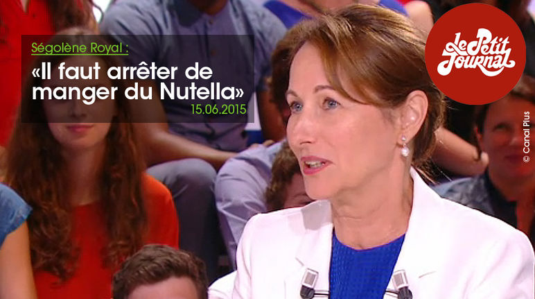 La ministre de l'écologie Ségolène Royal lors de l'émission Le Petit Journal sur Canal Plus le lundi 15 juin 2015