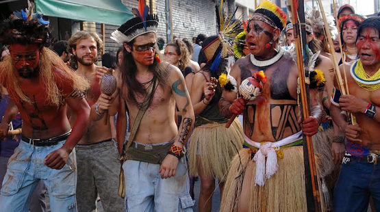 Pas de profits européens aux frais de l'Amazonie! Protest-belomonte-vanessaglass